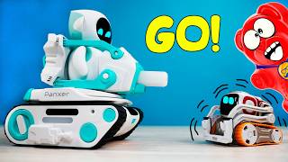 УСТРОИЛИ ЭПИЧНУЮ БИТВУ РОБОТОВ EILIK И COZMO С ЖЕЛЕЙНЫМ МЕДВЕДЕМ ВАЛЕРОЙ