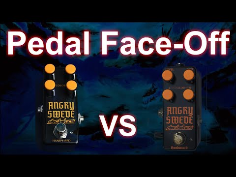 Pedal Face-Off – Decibelics Pedalboutique Angry Swede V1 vs V2 Boss HM-2 clone comparison
