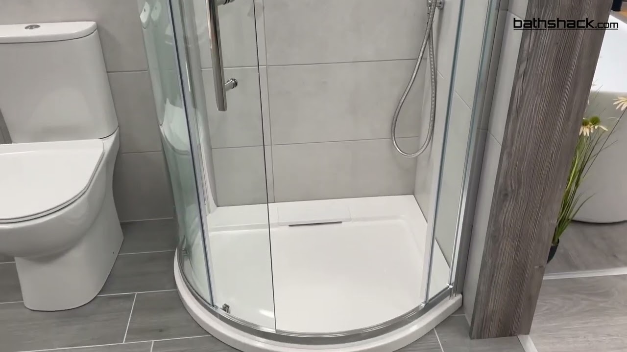 Volente 1000 x 850/650mm Spacesaver Offset Quadrant Shower Enclosure (21232)