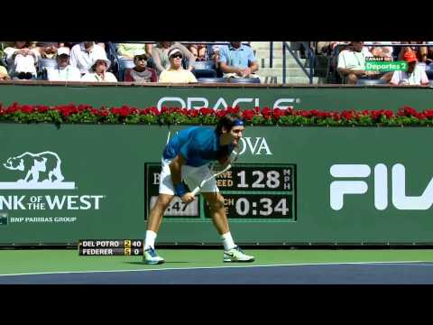 Indian Wells 2012 Kwart Finale - Roger Federer vs Juan Martin Del Potro