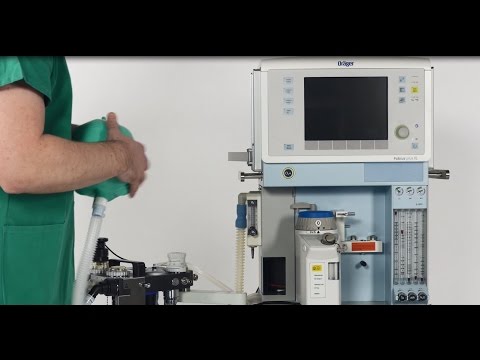 How does Drager Fabius plus XL anesthesia ventilator work?
