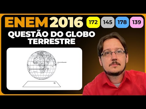 ENEM 2016 || Visualização 3D || A figura representa o globo terrestre e nela estão marcados os