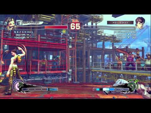 SSF4 AE N A Z G H OU L (Ibuki) VS. OMGZombiePWND (Fei Long) Rank