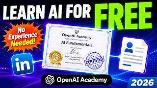 Learn AI for FREE from OpenAI Academy + Get a Certificate for LinkedIn