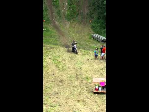 Street bike climbs enduro hill climb