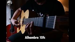 Video thumbnail for Juan Montes 1F 2019 vs Alhambra 10fc guitars 2022 by Fakhri Flamenco