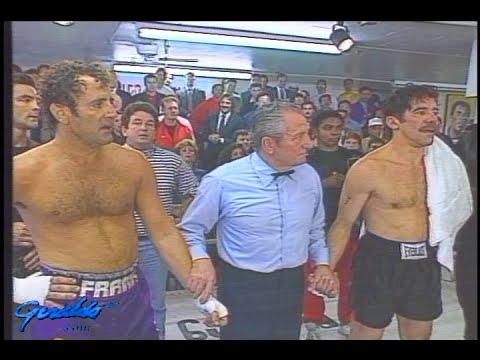 1992.  Scrapple in the Apple, Geraldo Rivera fights Frank Stallone for charity, 3 rounds of boxing