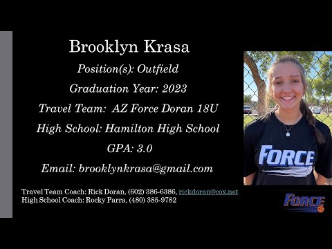 Brooklyn Krasa Softball Skills Video - 2023 Outfield