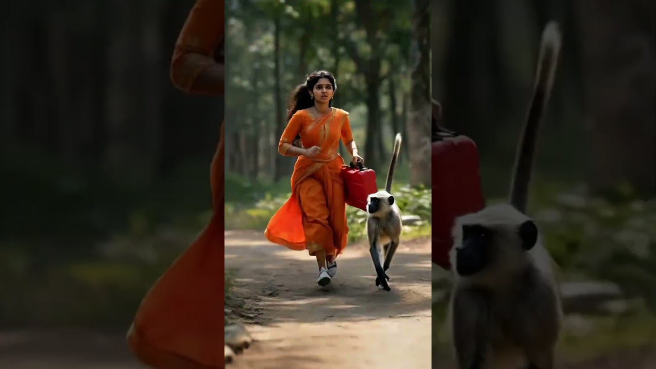 Monkey’s Message: A Girl’s Deadly Mountain Rescue Mission  #shorts  #animals #save #rescue