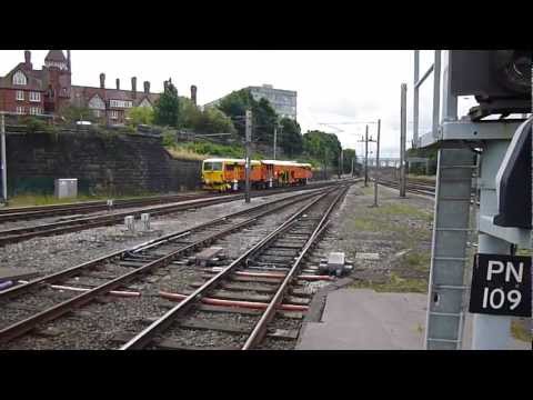 73910 comes back into Preston and 142060 leaves for Ormskirk 30 7 2012
