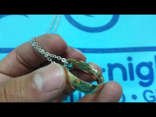 Vídeo relacionado con KRFWGUU 1 Para Anillo Señor De Los Anillos,Anillo De Tungsteno Sencillo En Y Collar Con 3 Anillos