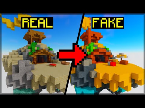 Insane Fake Island in Minecraft Bedwars!