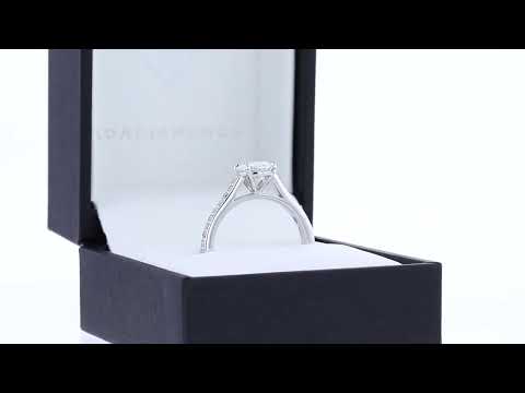Profile 1.5ct Round Lab Diamond Engagement Ring with Channel Set Band in Platinum | Ada Diamonds