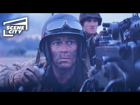 Corações de Ferro: Tanques contra Torres de Metralhadora (Brad Pitt) Clipe em 4K HD