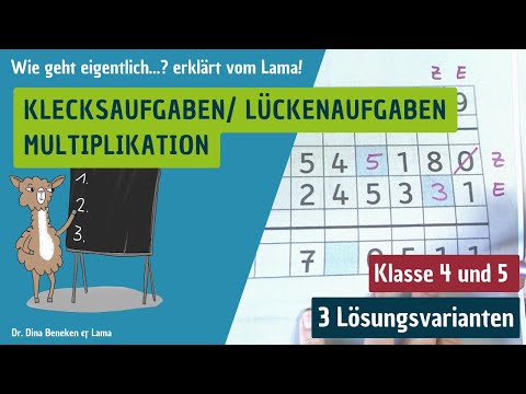 🦙Klecksaufgaben / Lückenaufgaben Multiplikation: 3 Wege, sie entspannt zu lösen