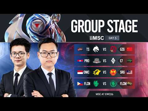 [Official Restream] MLBB MSC at EWC 2026 | Group Stage Day 5 | 🇲🇲LIVE🔴