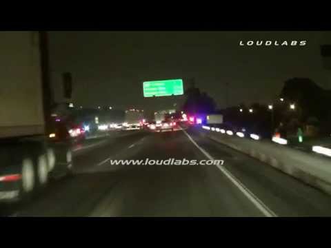 Gangster Pursuit Stolen Car - Long Beach to Cerritos   RAW FOOTAGE
