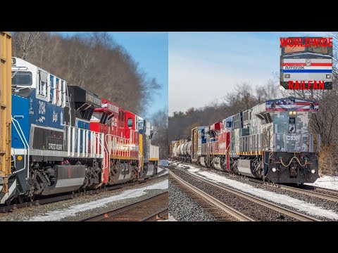 SUPER RARE! CSX Pride In Service Units Long Hood Forward On The River Line | CSX Upstate New York