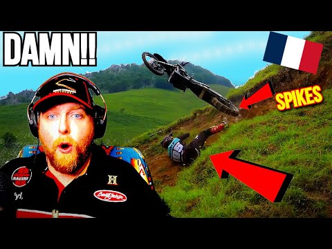 NASCAR Fan Reacts to Impossible Hill Climb in Arette, France - Crashes & Fails