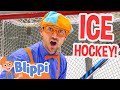 Blippi Visits An Ice Rink And Plays Ice Hockey Blippi Full Episodes