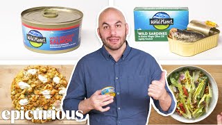 Pro Chef Turns Canned Seafood Into 4 Meals For Under $12 | The Smart Cook | Epicurious