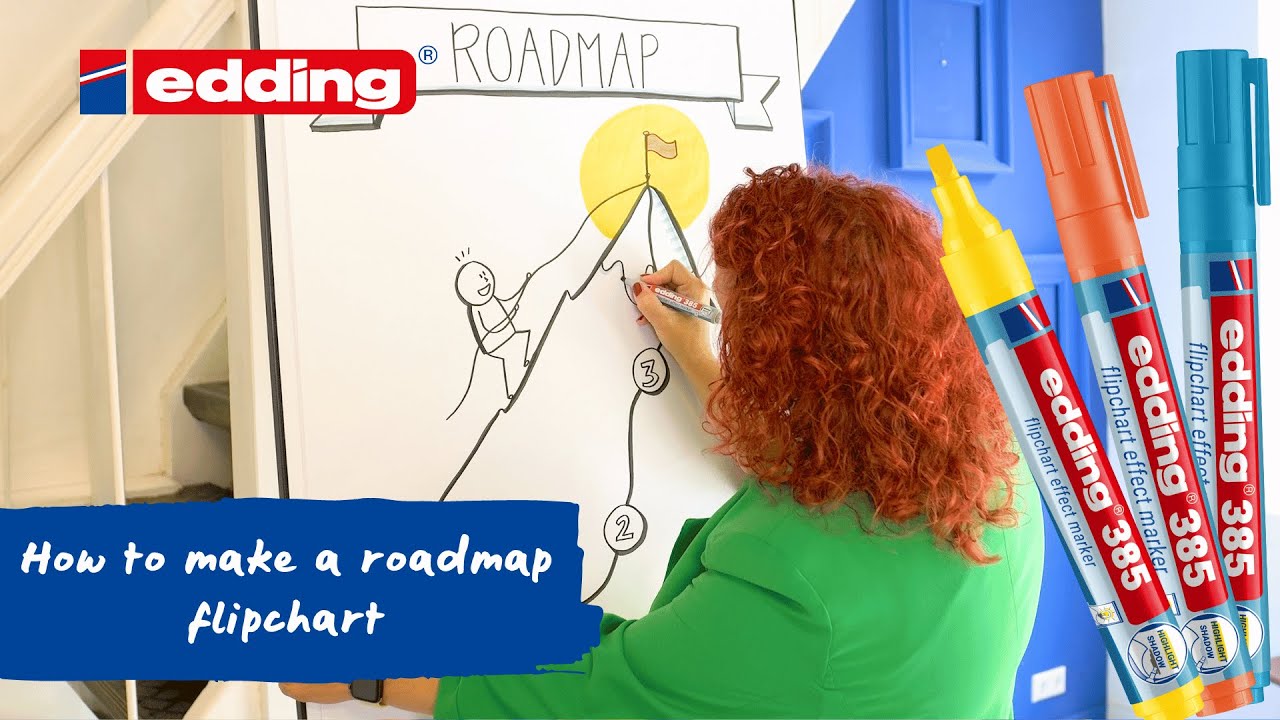 Marker flipchart edding Ecoline 385, corp din plastic reciclat, varf pensula flexibil, 1-5 mm, argintiu/gri