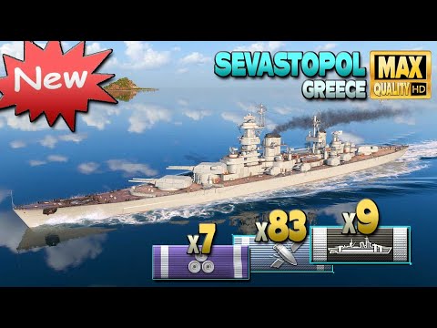 NEW Cruiser Sevastopol on map Greece - World of Warships