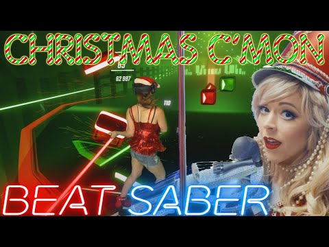Beat Saber || Lindsey Stirling - Christmas C'mon ft. Becky G  (Expert) || Mixed Reality