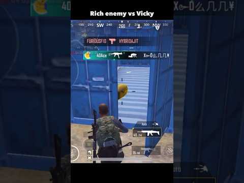 1vs4 and Rich enemy vs Vicky #bgmi #vicky #pubgmobile #shortvideos #rich