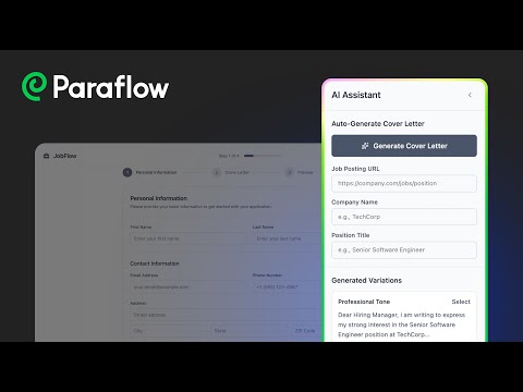 Paraflow Use Case: Add AI parsing to the resume submission page