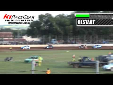 Junior Sedans - Heat 5 - QLD Title - Kingaroy Speedway - 03.03.12