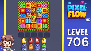 Pixel Flow Level 706 Solution Walkthrough