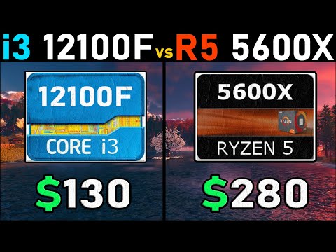 i3 12100F vs Ryzen 5 5600X - 7 Games Test - High Settings | Tech MK