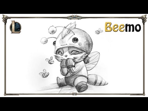 How to Draw Teemo, Beemo - pencil drawing