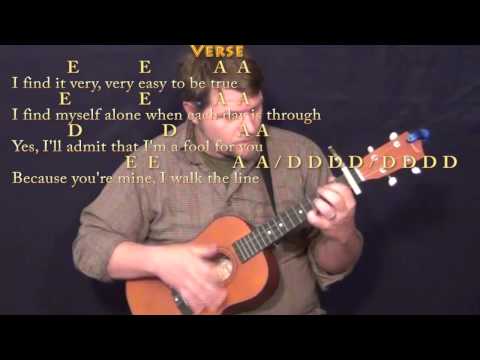 I Walk the Line - Bariuke Cover Lesson with Lyrics/Chords - Capo 1st