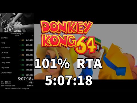Donkey Kong 64 101% Speedrun in 5:07:18