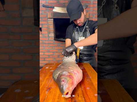 Cooking common carp with rice recipe🐟🐬🍚🔥#shorts #food #fish #seafood