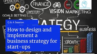How design and implement a business strategy for start ups, first time business owners