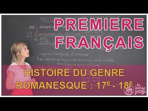 Histoire du genre romanesque : 17e / 18e siècles - Français Première - Les Bons Profs