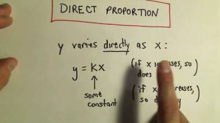 Direct Proportion