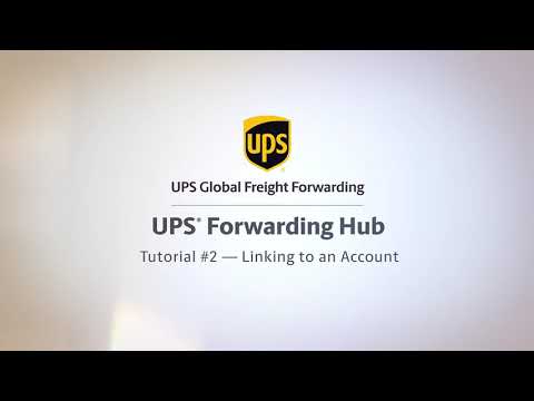 Part of a video titled UPS Forwarding Hub Tutorial 2: Link An Account - YouTube