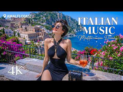 Morning in Lake Como & Amafi Coast 4K - Italian Music & Mediterranean Vibes 2026 | Relaxing Cafe ☕