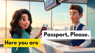 10 Easy English Conversations at The Airport | Real Life Dialogues A1-A2