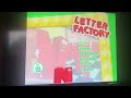 LeapFrog Letter Factory 2003 DVD Menu