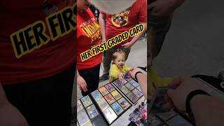 Her First graded card! #pokemon #cardshow #pokemonchannel #cards #vendor