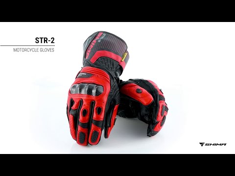 SHIMA STR-2 Red - Sport Motorcycle Gloves