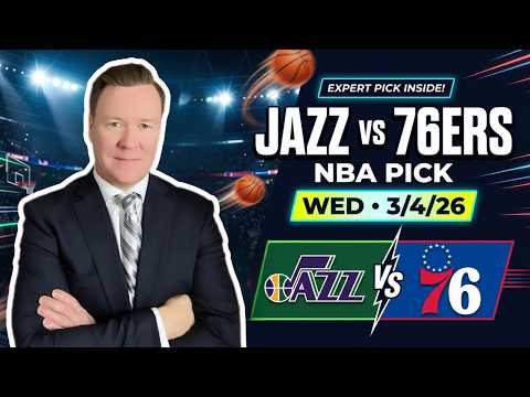 Utah Jazz vs Philadelphia 76ers – NBA Pick l Wednesday 3/4/26 l Vernon’s Bets, Picks & Predictions