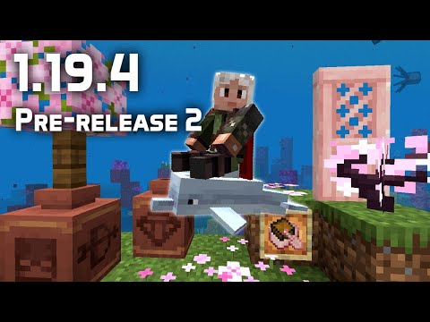 News in Minecraft 1.19.4 Pre-release 2: Bug Fixes! Better Pots! Dolphin Riding!
