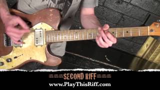 RED FANG PlayThisRiff.com guitar lesson for &quot;Prehistoric Dog.&quot;