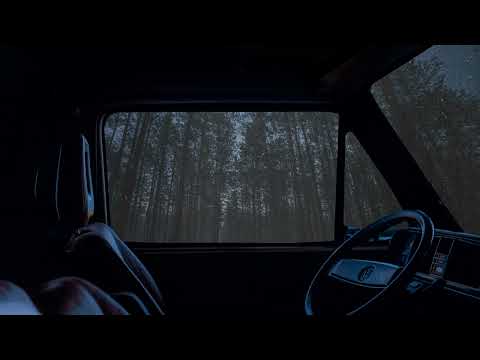 Leave It All To Sink Into Heavy Rain And Thunderstorms - Relax And Sleep In Cozy Car
